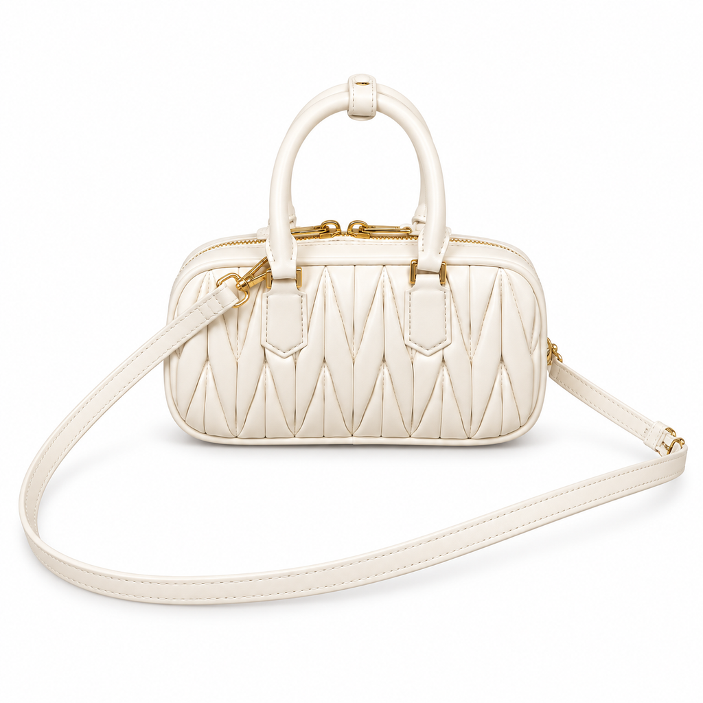 Miu Miu Leather Top Handle Bag 19 cm