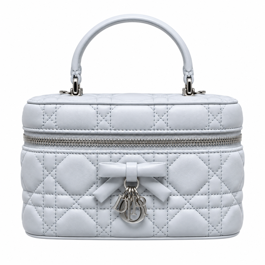 Dior Cannage Quilted Small Top Handle Bag 17.5cm