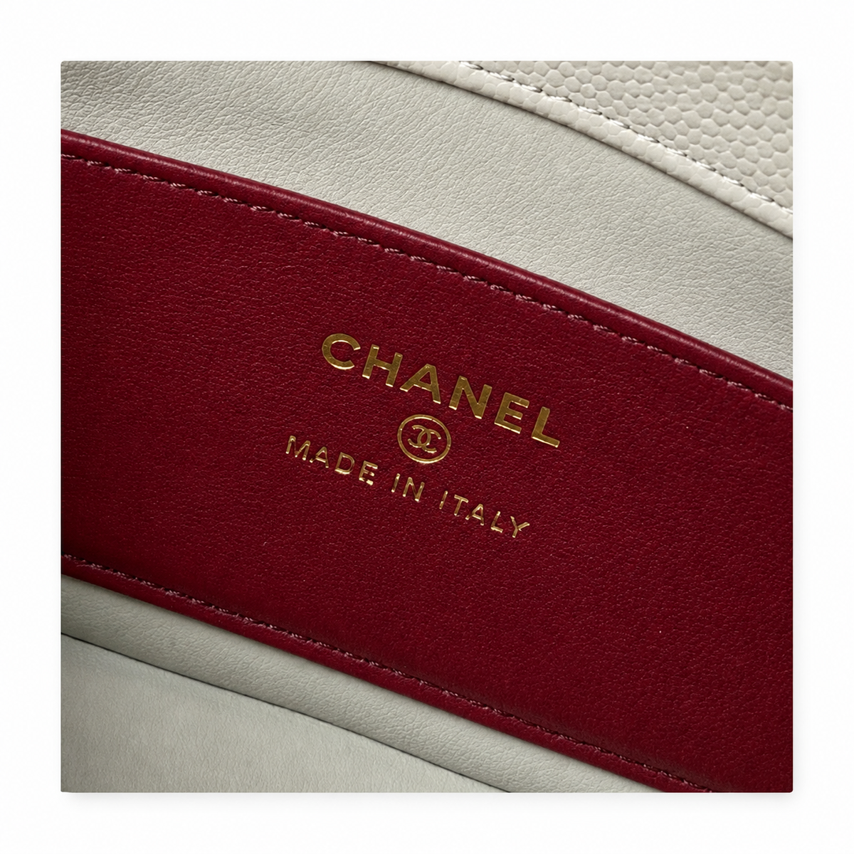 Chanel Pearl Grey Caviar Mini Flap Bag | Oversized CC Turn-Lock & Leather Strap