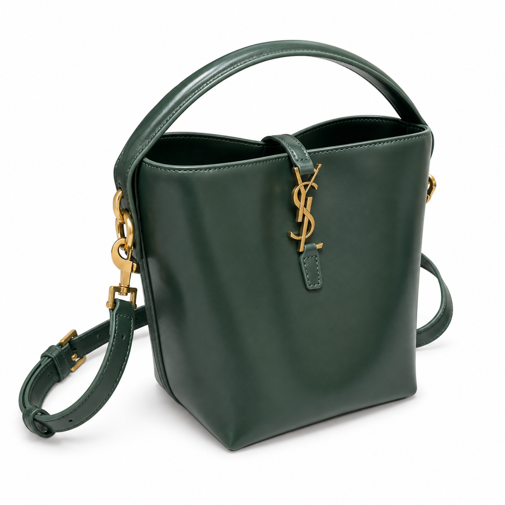 YSL Le 37 Bucket Bag – Forest Green Leather