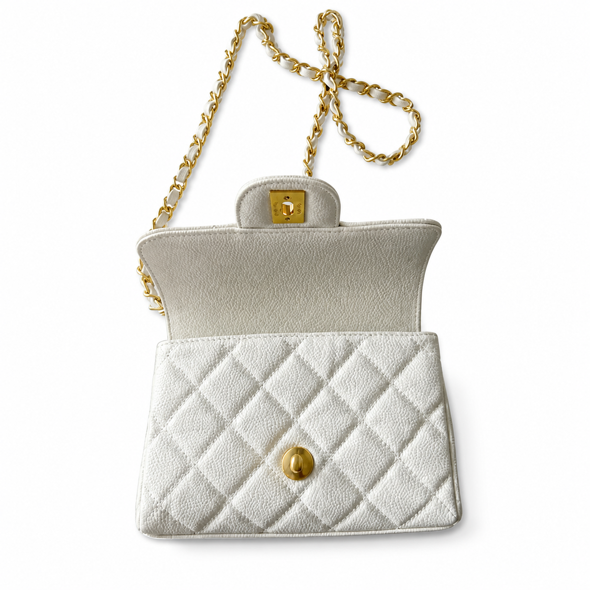 Chanel Diamond-Quilted Mini Vanity Chain Crossbody