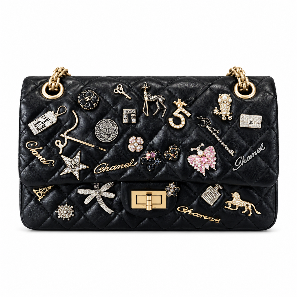 Chanel Wide Quilted Crossbody Bag 25cm
