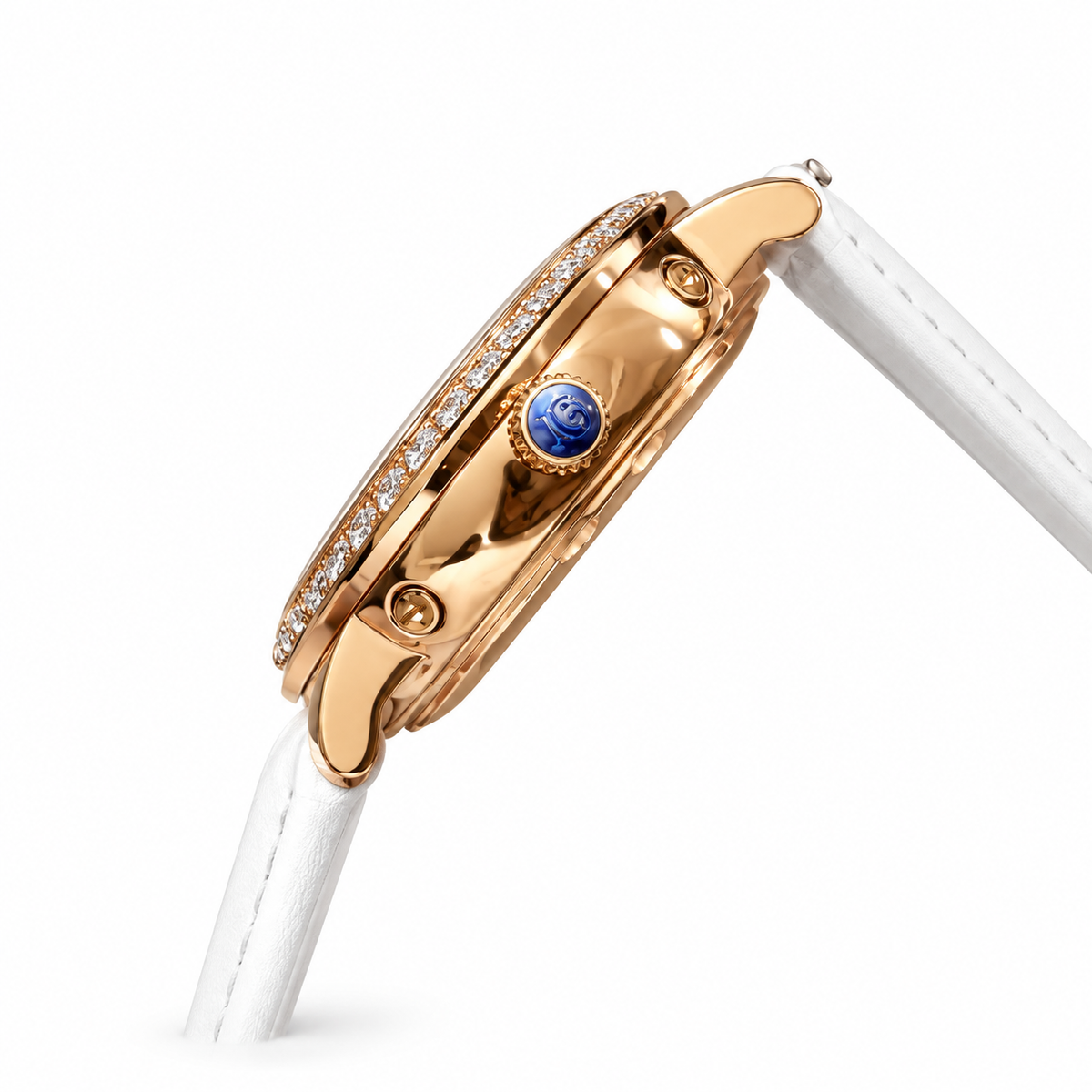 Blancpain Villeret Moonphase Full Calendar Rose Gold Diamond Bezel Ladies Watch