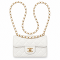 Chanel Classic Quilted Mini Flap Bag | CC Turn-Lock Chain Strap — 19cm