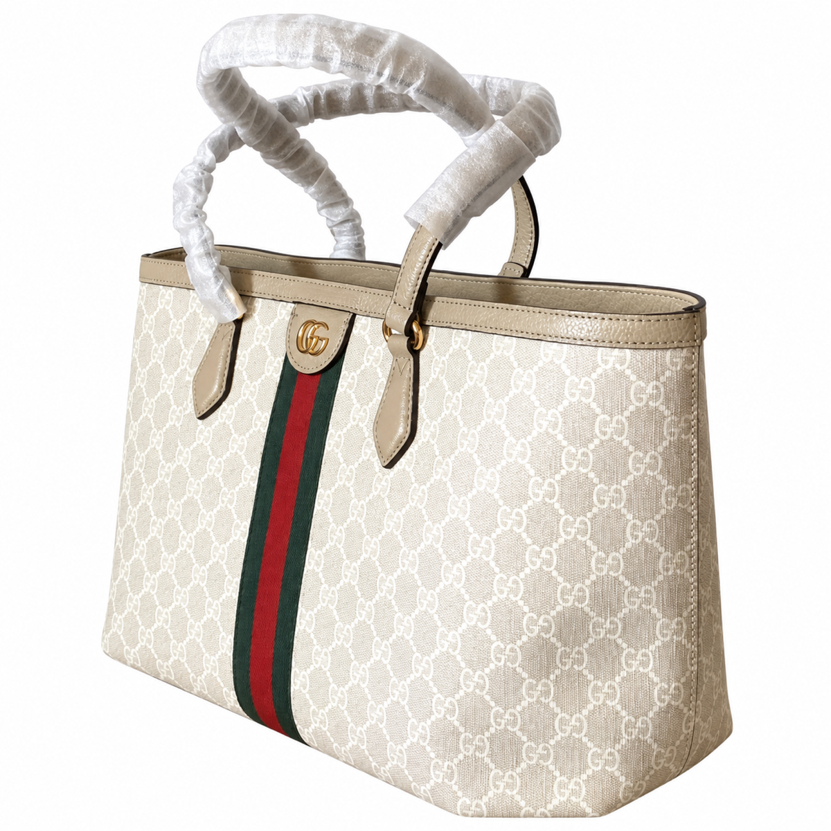 Gucci Ophidia GG Supreme Medium Tote Bag White