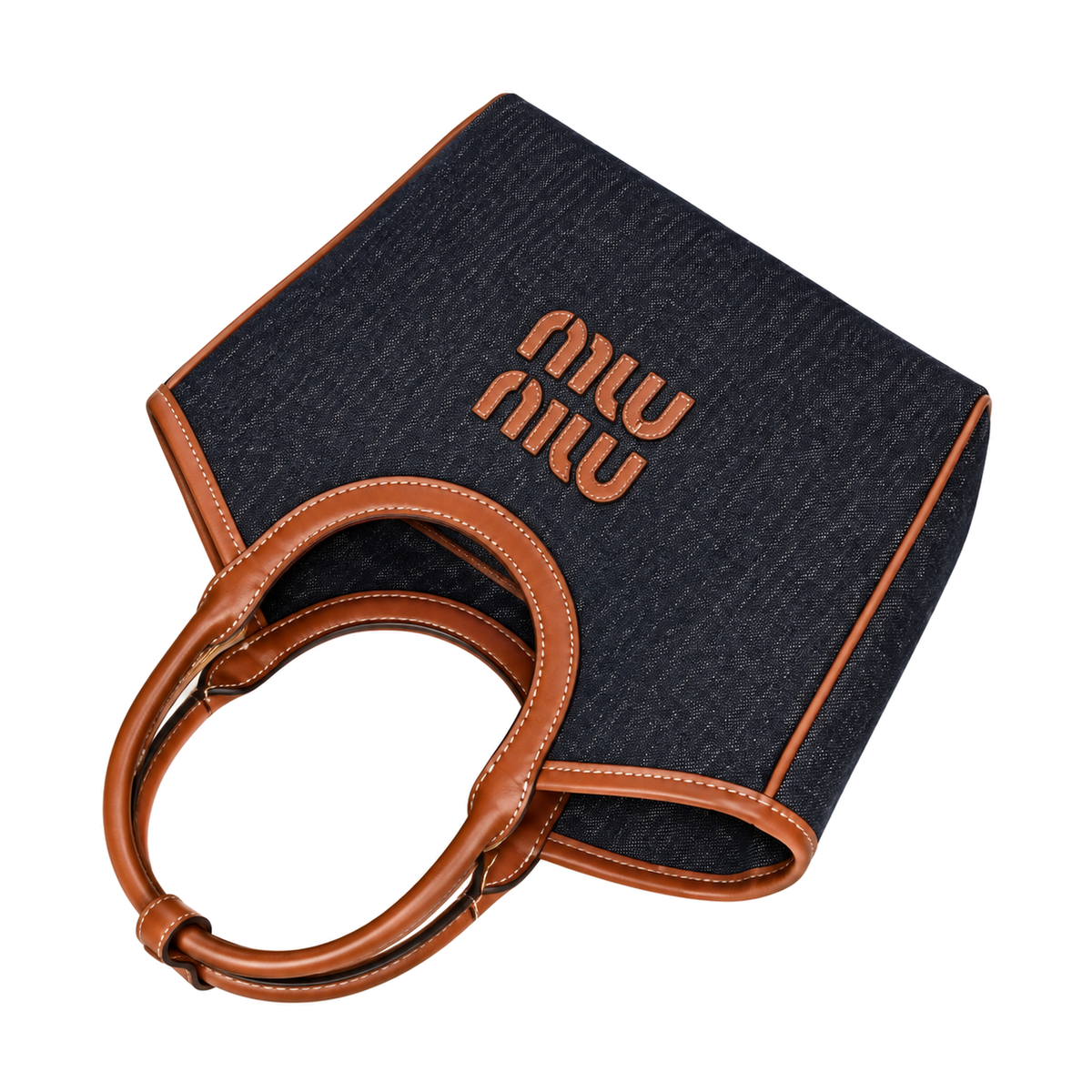 Miu Miu Leather Top Handle Bag 22 cm