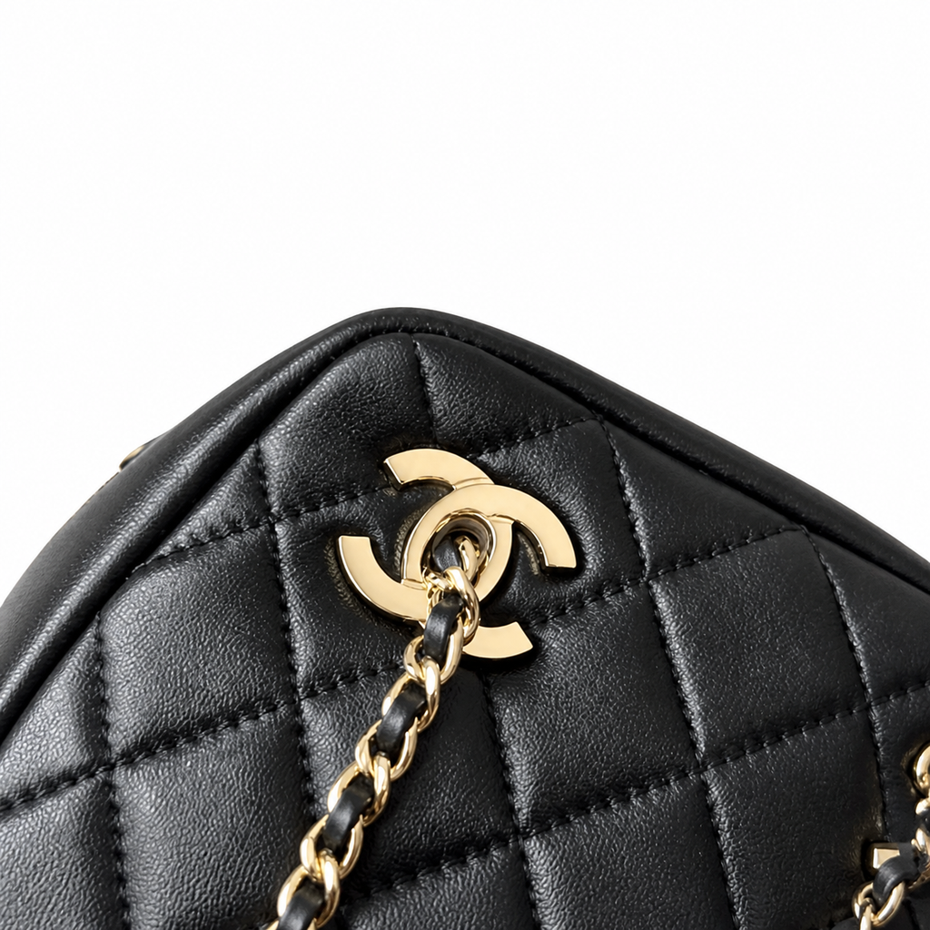 Chanel Classic Quilted Flap Bag | CC Turn-Lock Leather Chain Strap — 16cm