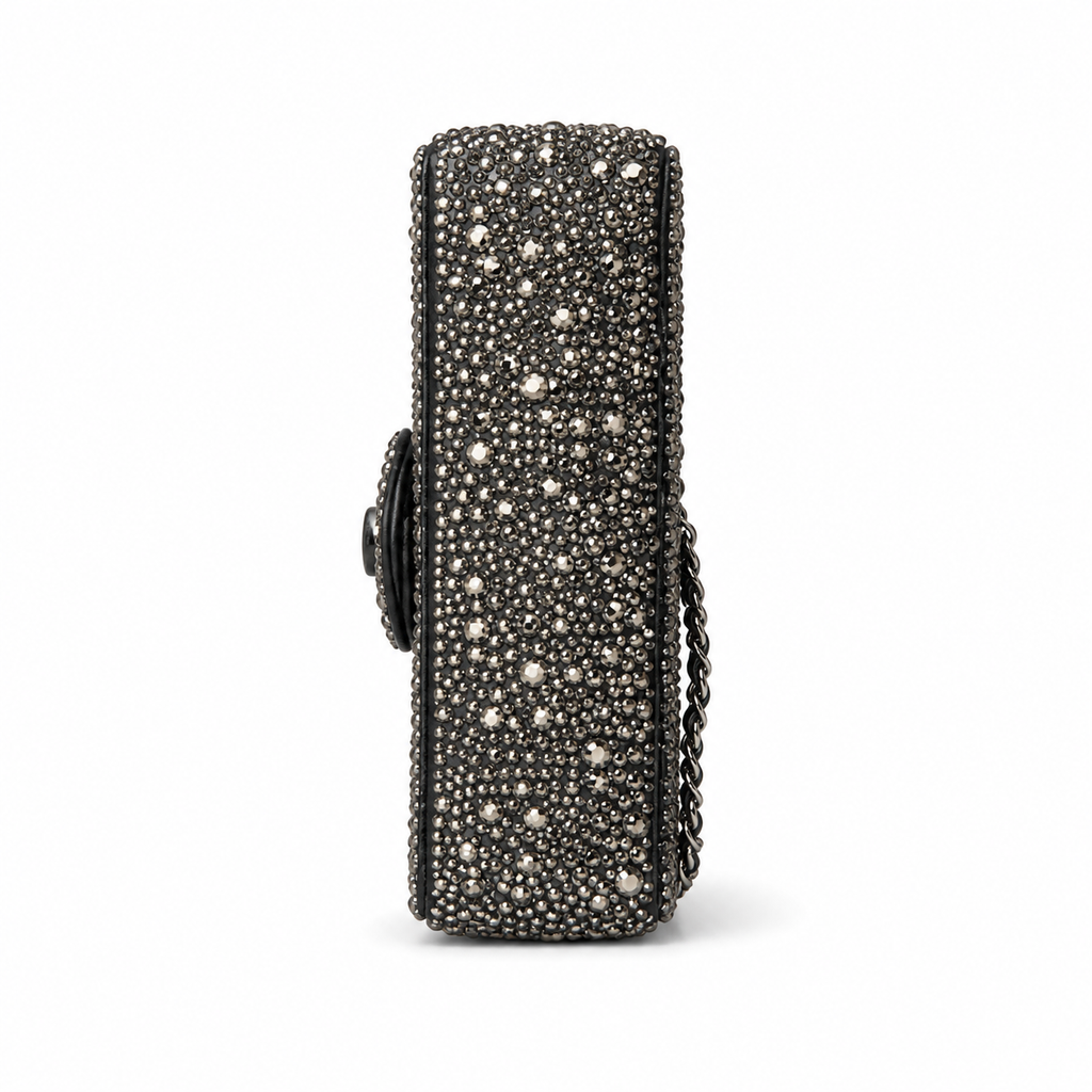 Chanel Classic Quilted Chain Bag | CC Turn-Lock Leather Chain Strap — 20cm