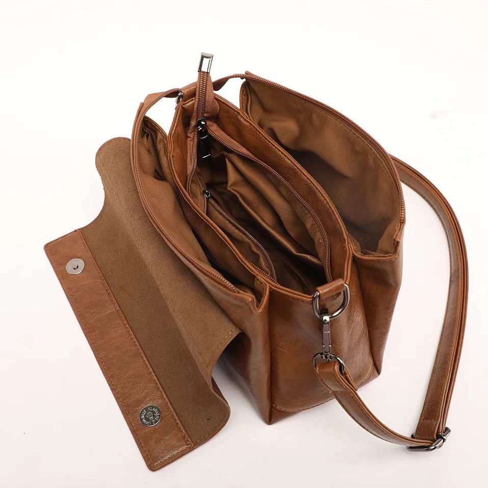 Elegant Women's Crossbody Bag – Minimalist Leather Shoulder Bag 27×15×9cm