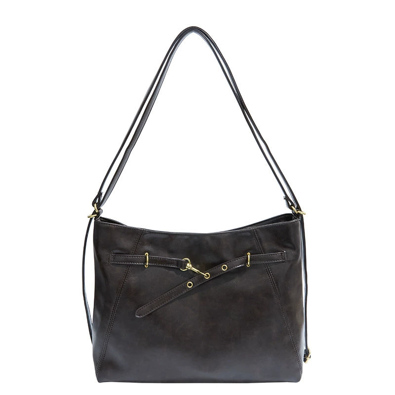 Women's Luxury Bucket Bag – Elegant Drawstring Shoulder Purse 27×15×9cm