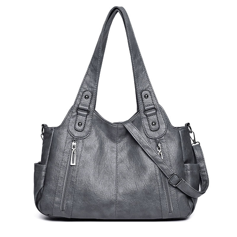 Women's Elegant Woven Shoulder Bag – Chic Textured Weave Purse 27×15×9cm