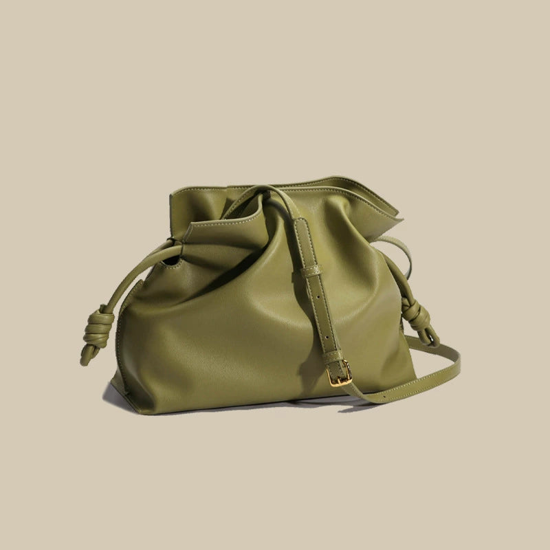 Women's Luxury Statement Top Handle Bag – Sculptural Premium Structured Purse 27×15×9cm