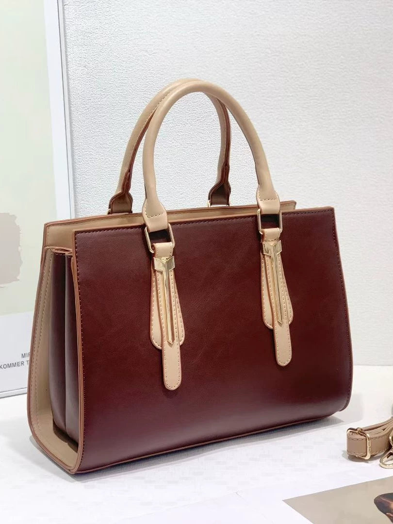 Women's Vintage Saddle Bag – Retro Curved Flap Shoulder Purse 27×15×9cm