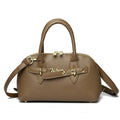 Women's Bamboo Handle Bag – Elegant Natural Tote Shoulder Purse 27×15×9cm