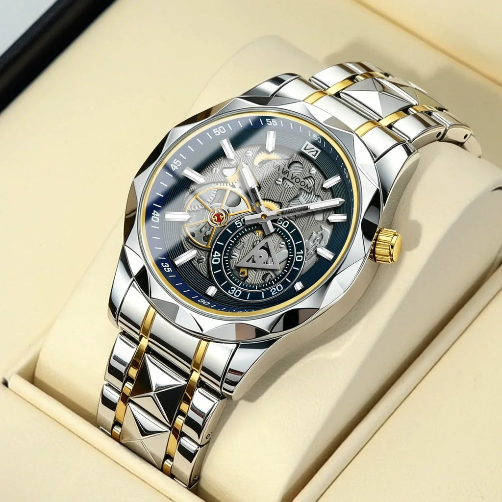 VAVA VOOM Skeleton Automatic – Two-Tone Gold & Steel