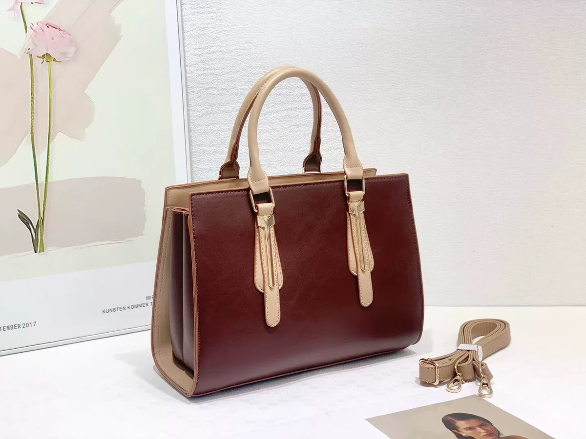Women's Vintage Saddle Bag – Retro Curved Flap Shoulder Purse 27×15×9cm
