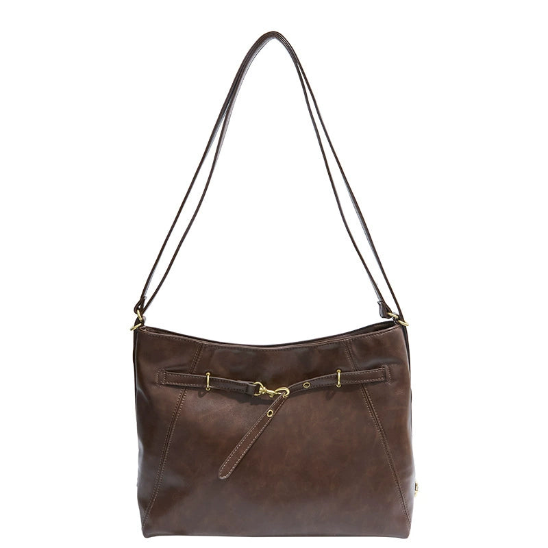 Women's Luxury Bucket Bag – Elegant Drawstring Shoulder Purse 27×15×9cm