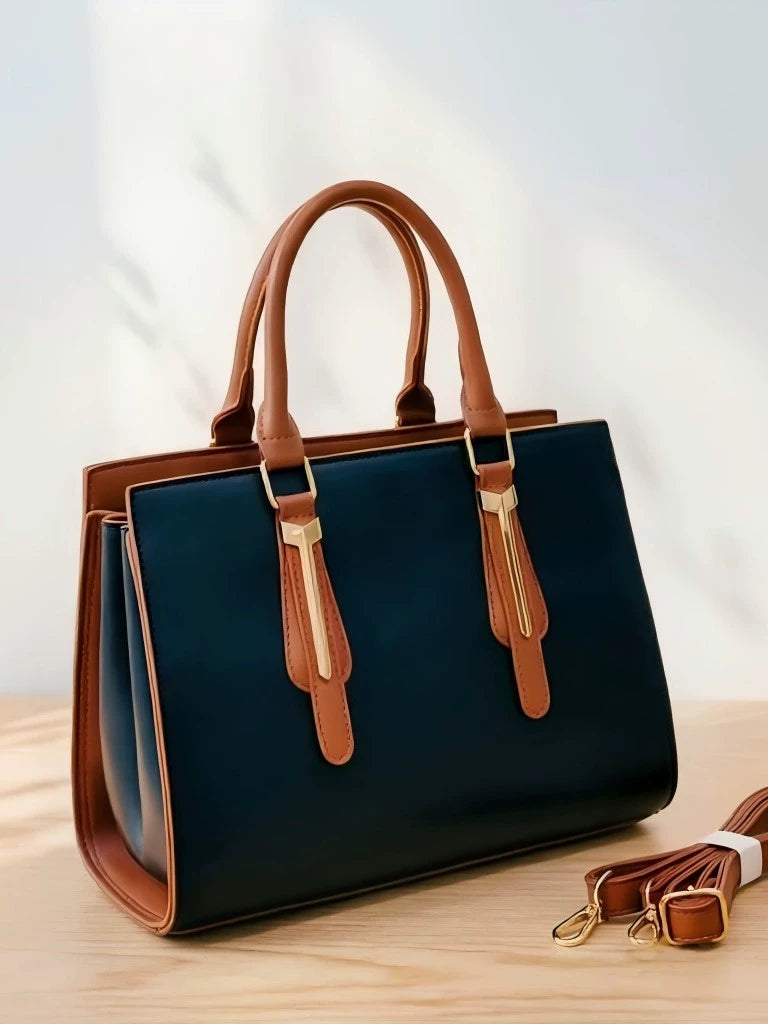 Women's Vintage Saddle Bag – Retro Curved Flap Shoulder Purse 27×15×9cm