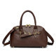 Women's Bamboo Handle Bag – Elegant Natural Tote Shoulder Purse 27×15×9cm